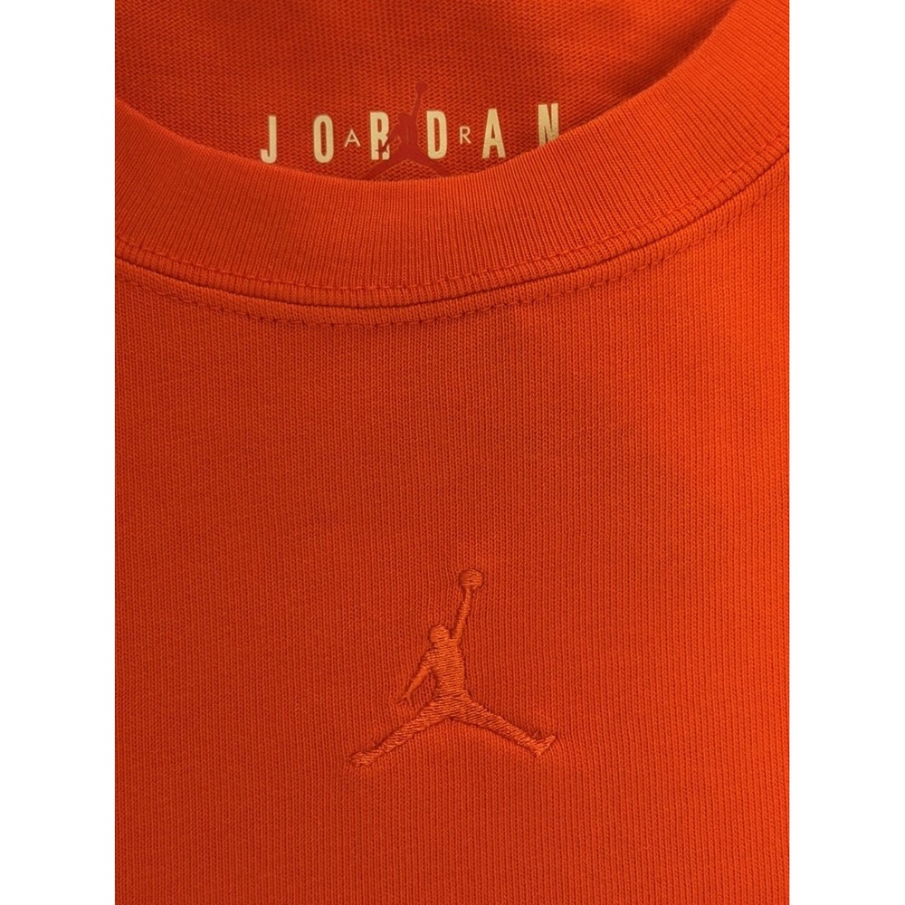 Jordan Flight Heavyweight Long Sleeve Crew T-Shirt Orange IF1829-673 Mens Medium - Picture 6 of 11